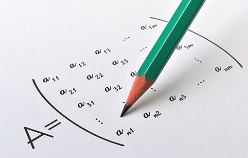 Matrices written on paper