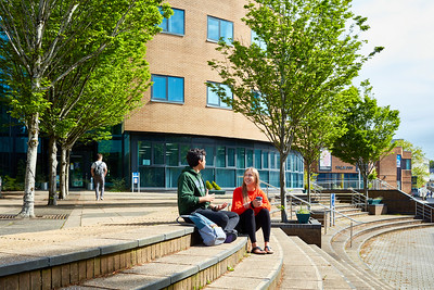 students sitting at Digital Technium