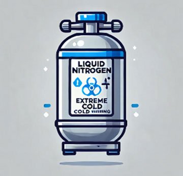 Illustration of Liquid Nitrogen Dewar