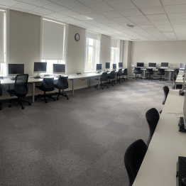 An image of the PC Lab on the ground floor of the Nanhyfer building on Bay Campus - Swansea University