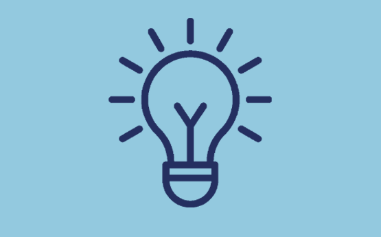 An icon depicting a light-bulb